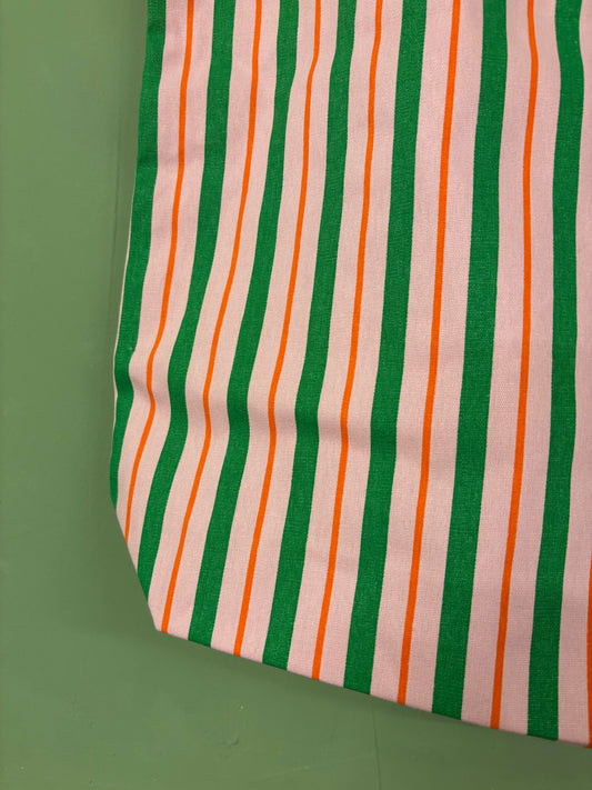 Tasche Beutel aus Baumwolle mit Muster in Rosa Grün Pink