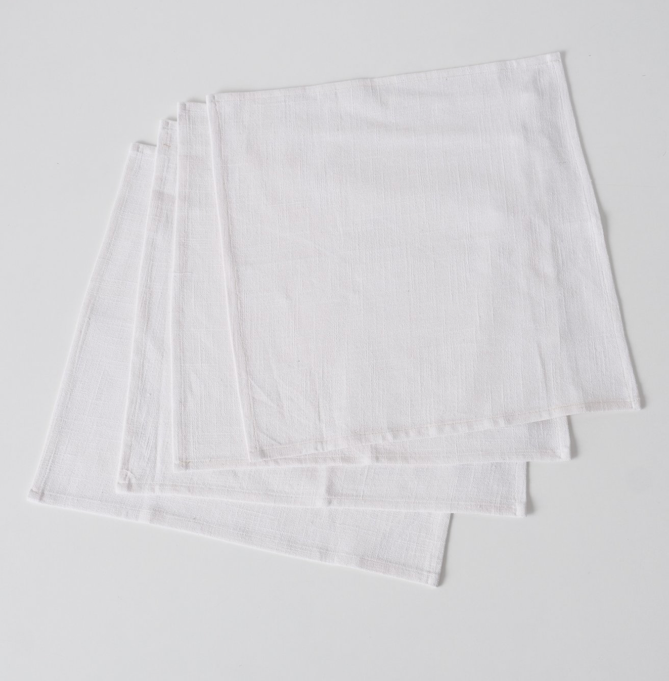 4x Baumwolle Leinen Servietten Tischdeko Lenea