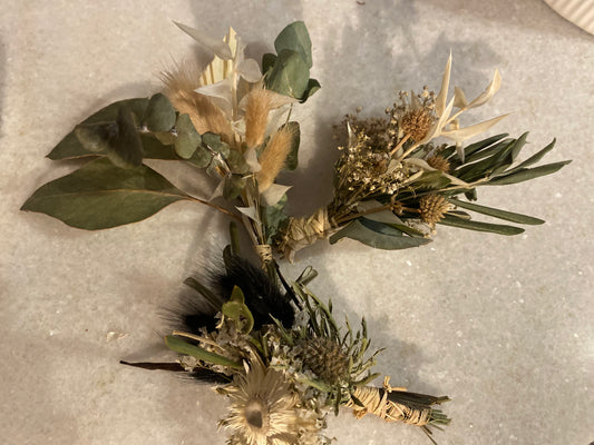 Mini Trockenblumenstrauß Natur/Beige