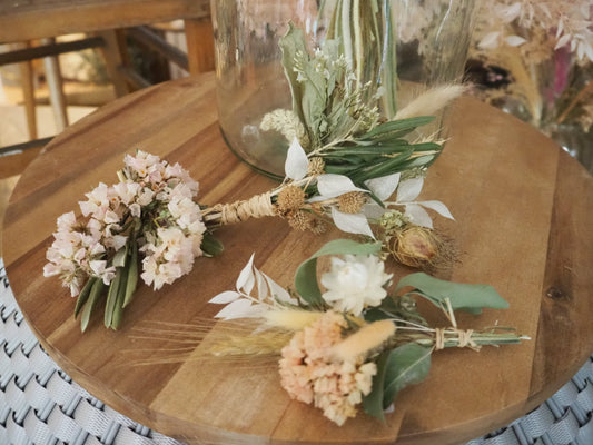 Mini Trockenblumenstrauß Natur/Beige