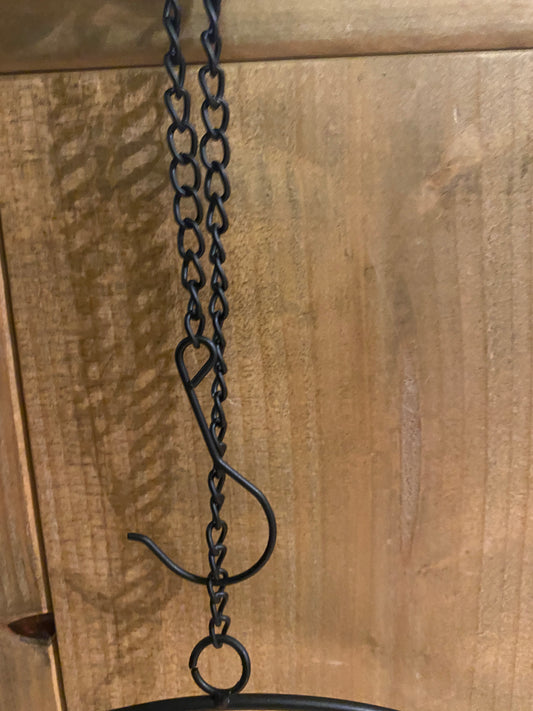 Dekoanhänger Rumba Reifen Hoop Schwarz Matt 30 cm