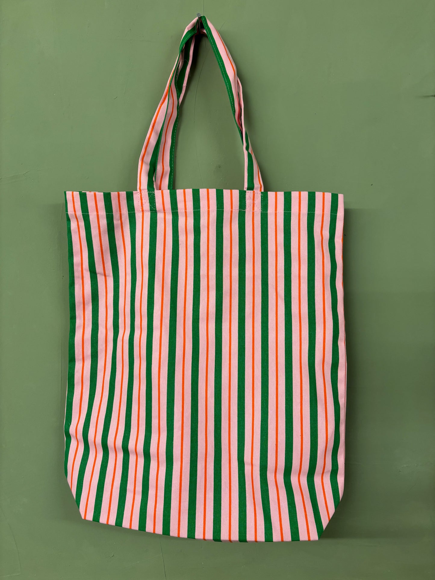 Tasche Beutel aus Baumwolle mit Muster in Rosa Grün Pink
