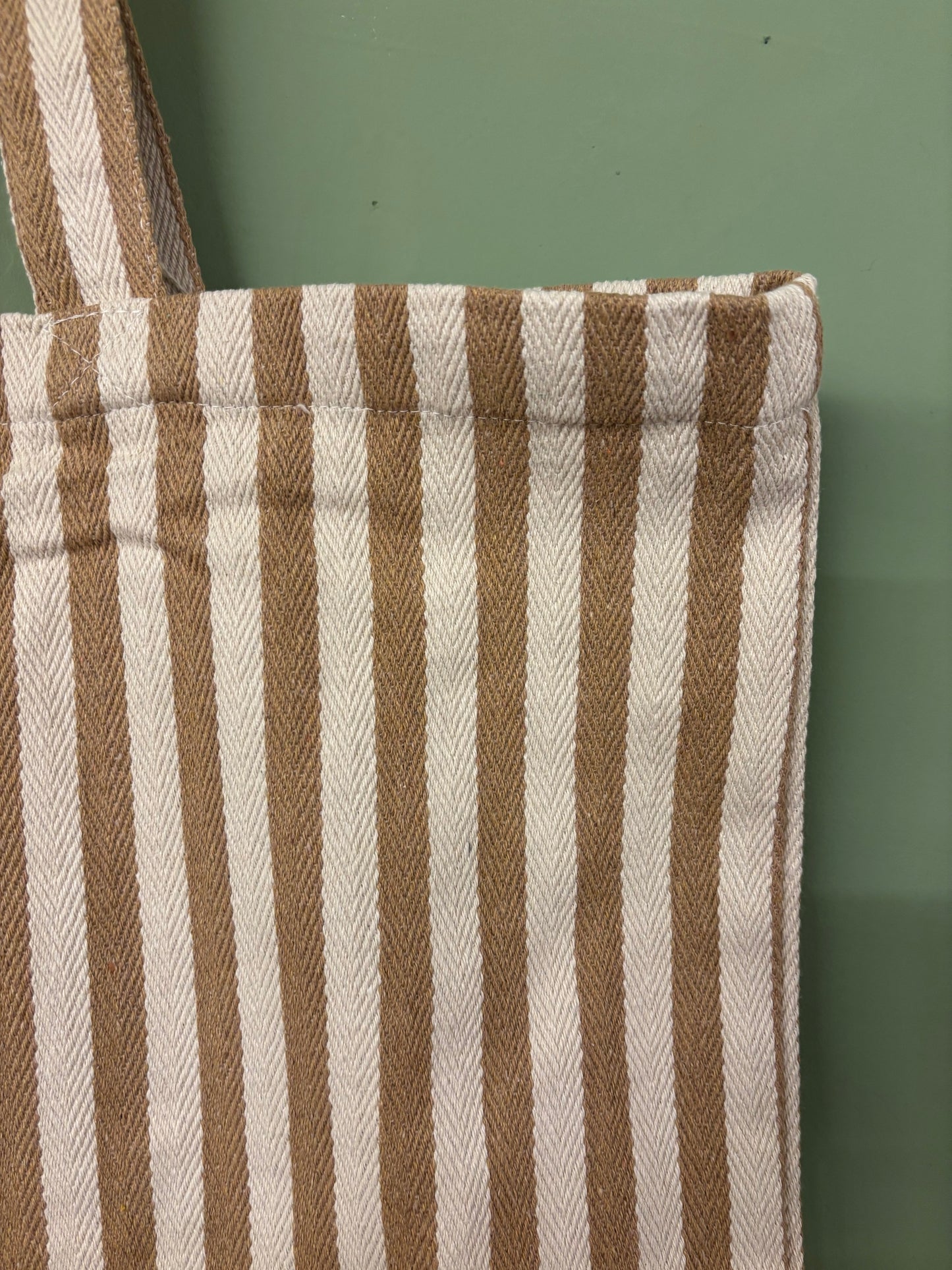 Strandtasche/Shopper aus Baumwolle Natur mit Streifensand