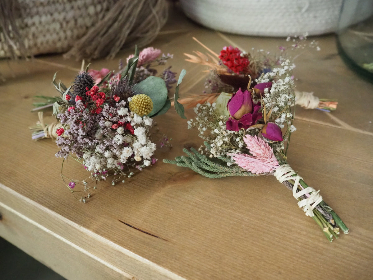 Mini Trockenblumenstrauß Bunt