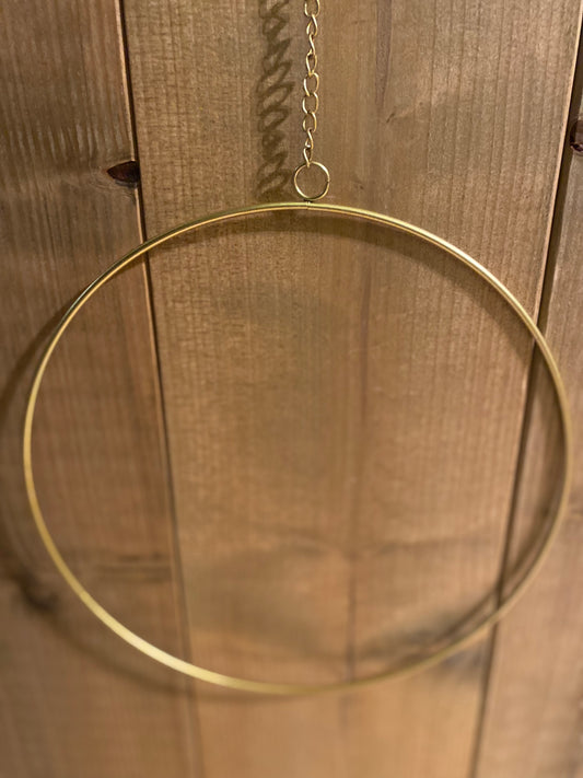 Dekoanhänger Rumba Reifen Hoop Gold Matt 30 cm